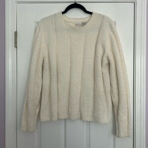 Cherokee polyester cream color ladies sweater, size XL.